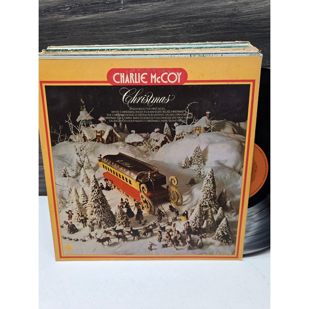 Charlie McCoy Christmas Vinyl LP Monument Records Holiday Country‎ Harmonica Alb